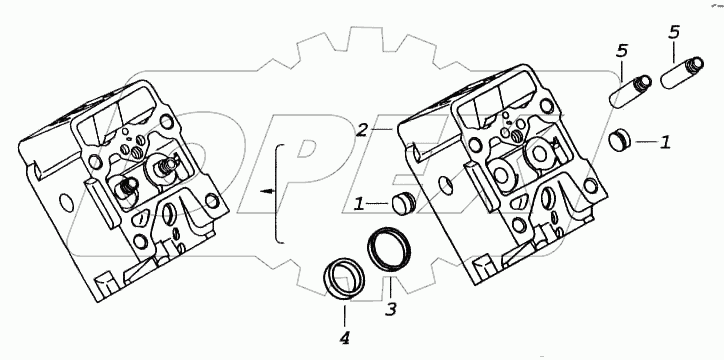 Головка цилиндров с втулками