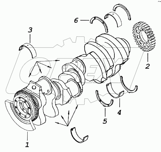 Установка коленчатого вала