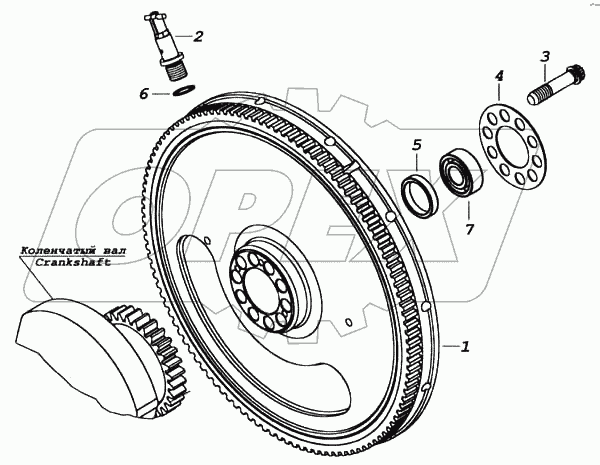 Установка маховика и фиксатора