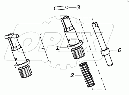 Фиксатор маховика в сборе