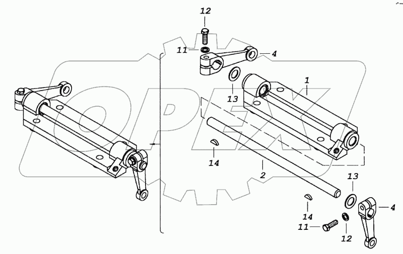 Кронштейн с валом привода