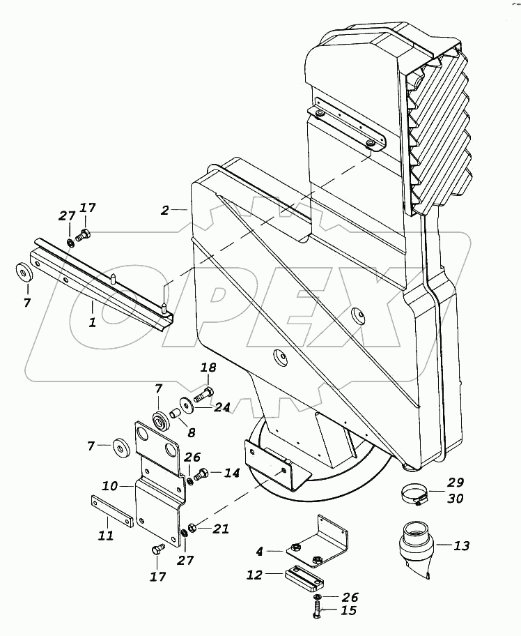 Установка воздухозаборника