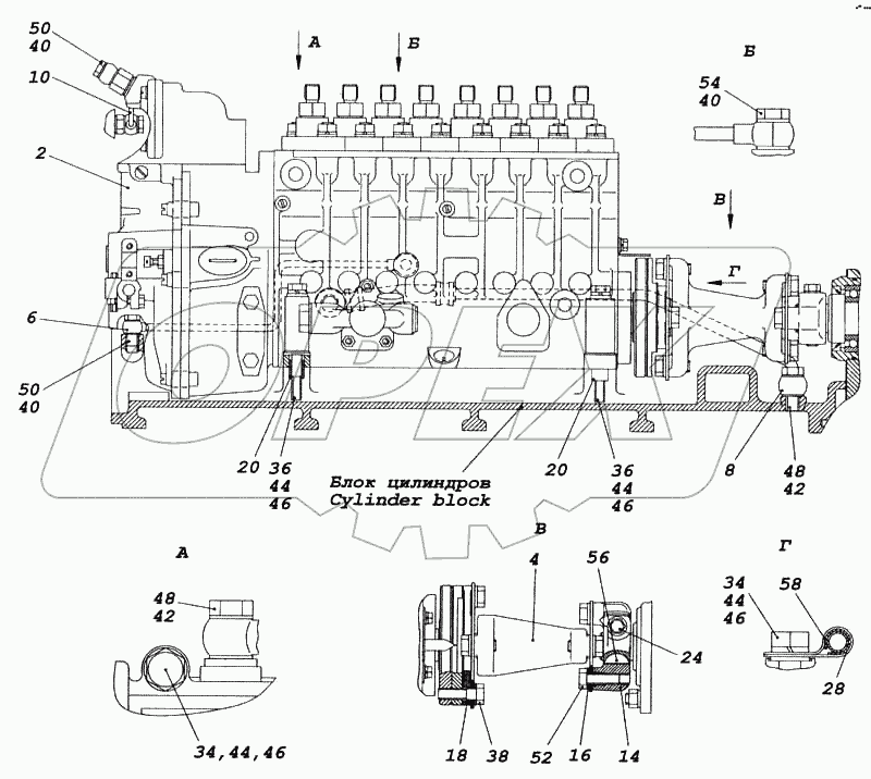 Установка и привод ТНВД