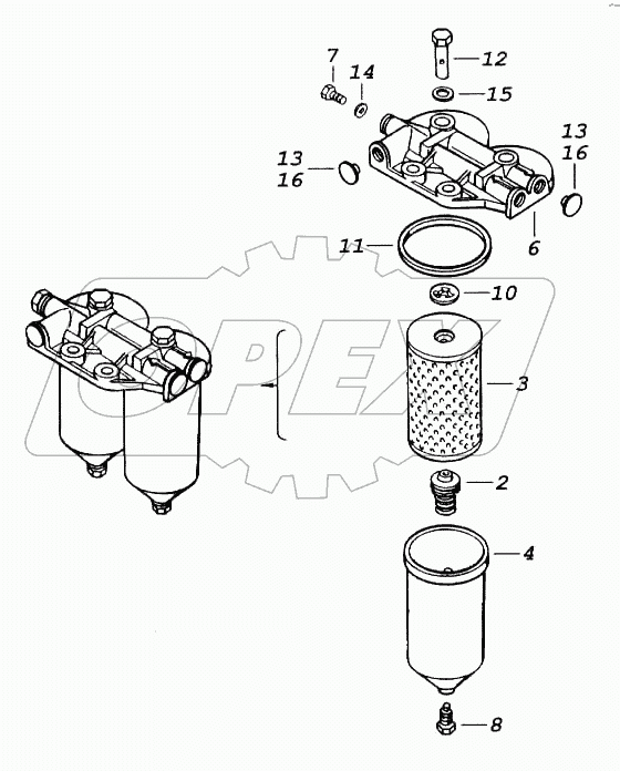 Фильтр тонкой очистки топлива