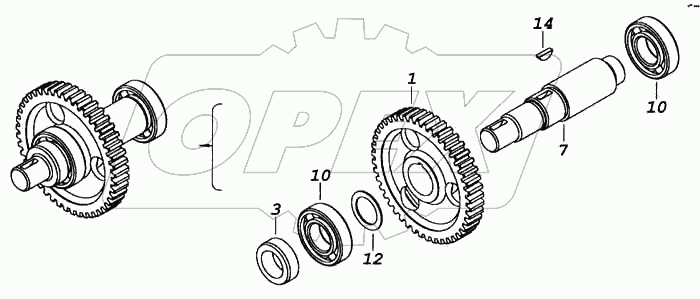 Шестерня ведомая привода ТНВД
