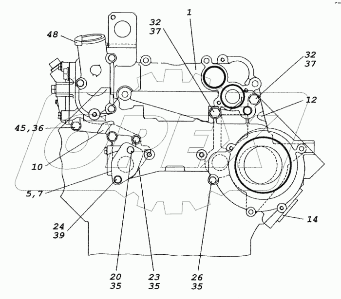 Установка корпуса водяных каналов