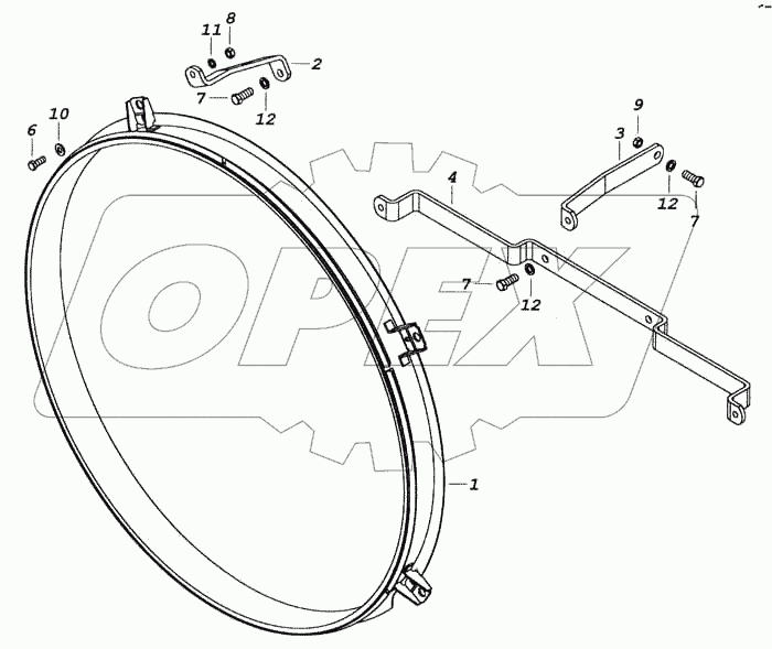Установка обечайки вентилятора