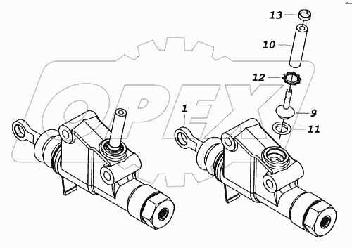 Главный цилиндр управления сцепления