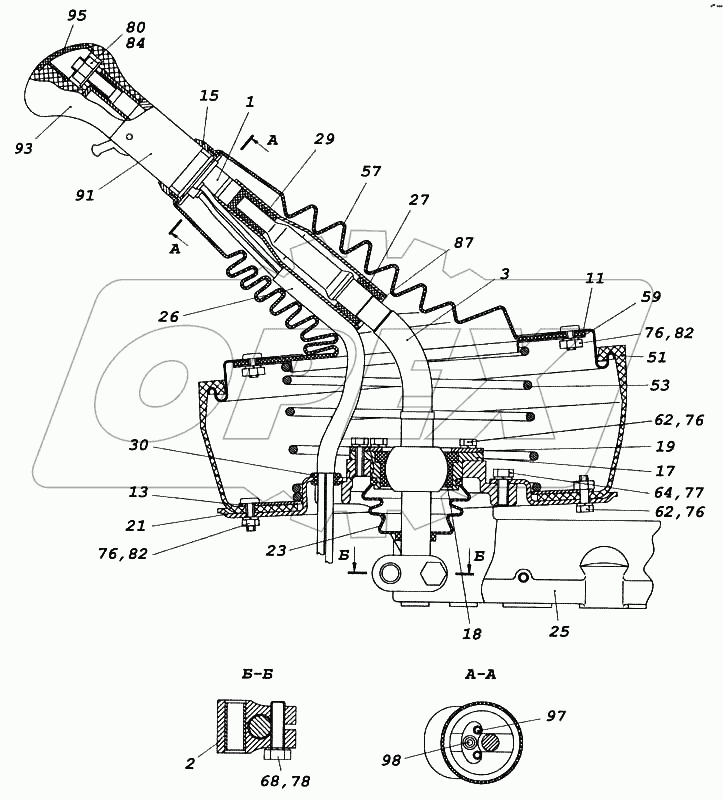 Опора рычага переключения передач