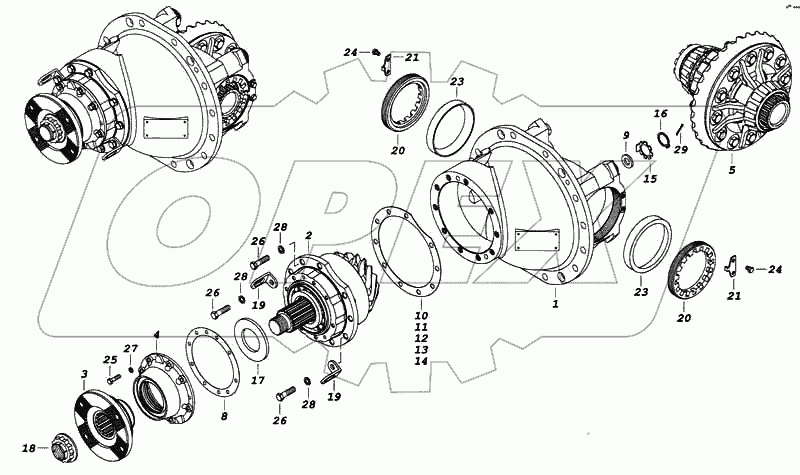 Передача главная заднего моста