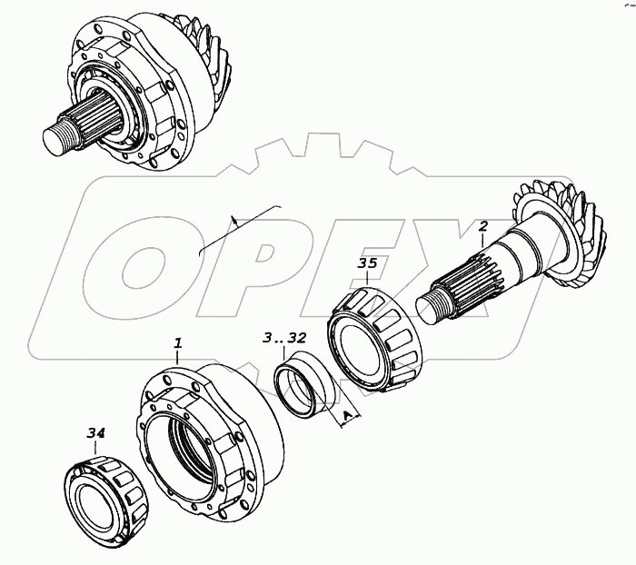 Шестерня ведущая заднего моста
