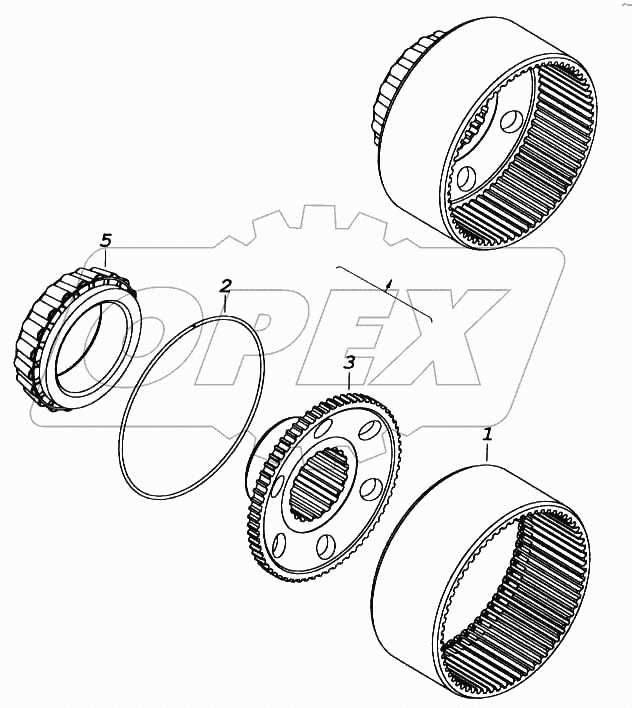 Шестерня ведомая колесной передачи