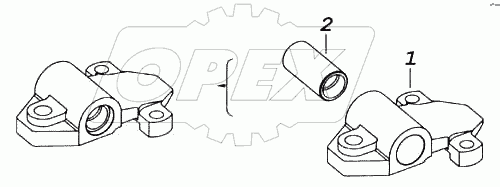 Ушко с втулкой
