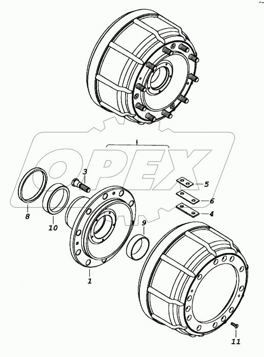 Ступица с тормозным барабаном