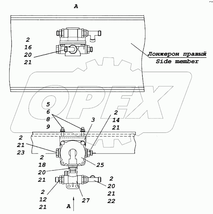 Установка ускорительного клапана