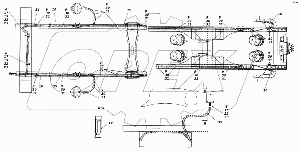 Установка кабелей АБС
