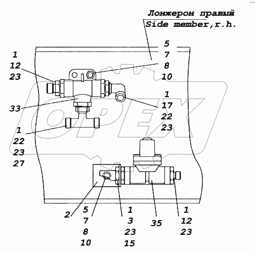 Установка клапана двухмагистрального