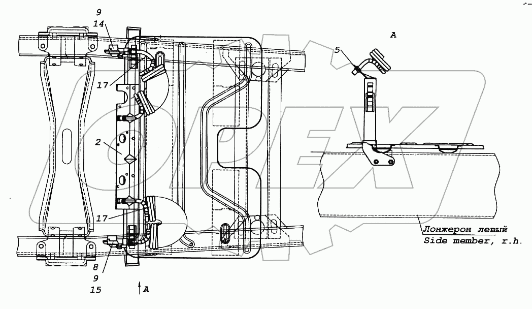 Установка пневмовыводов к полуприцепу