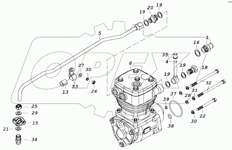 Установка компрессора
