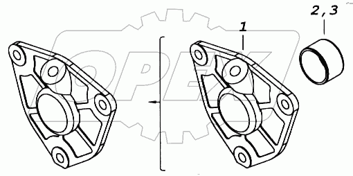 Крышка задняя в сборе