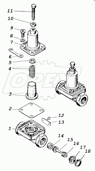 Клапан защитный одинарный