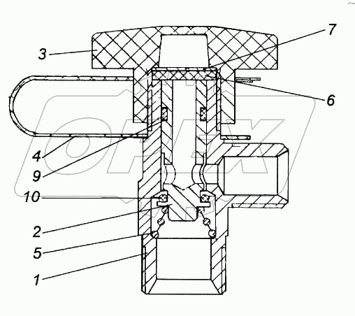 Кран экстренного растормаживания