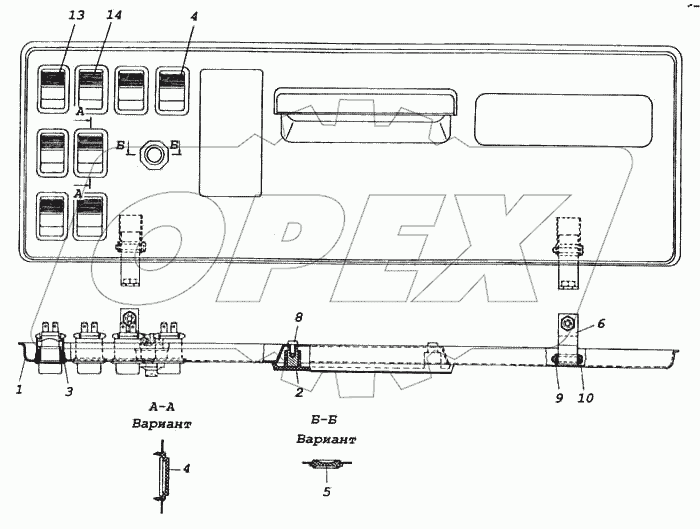 Панель выключателей