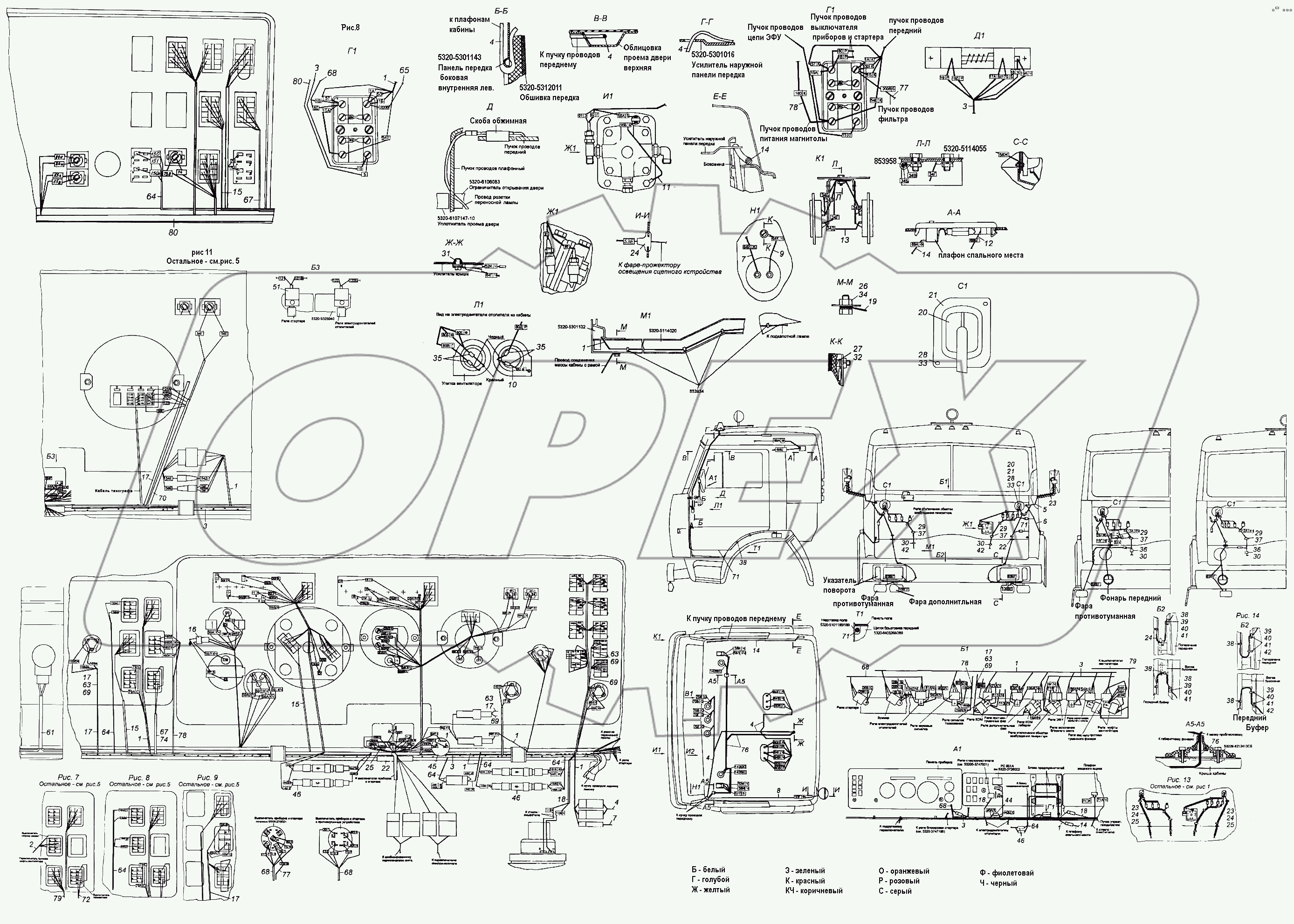Установка проводов на кабине