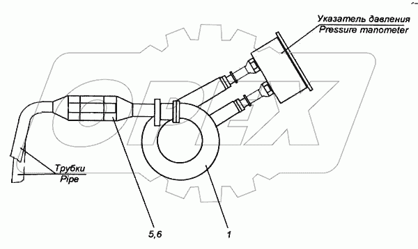 Установка трубопроводов к манометру