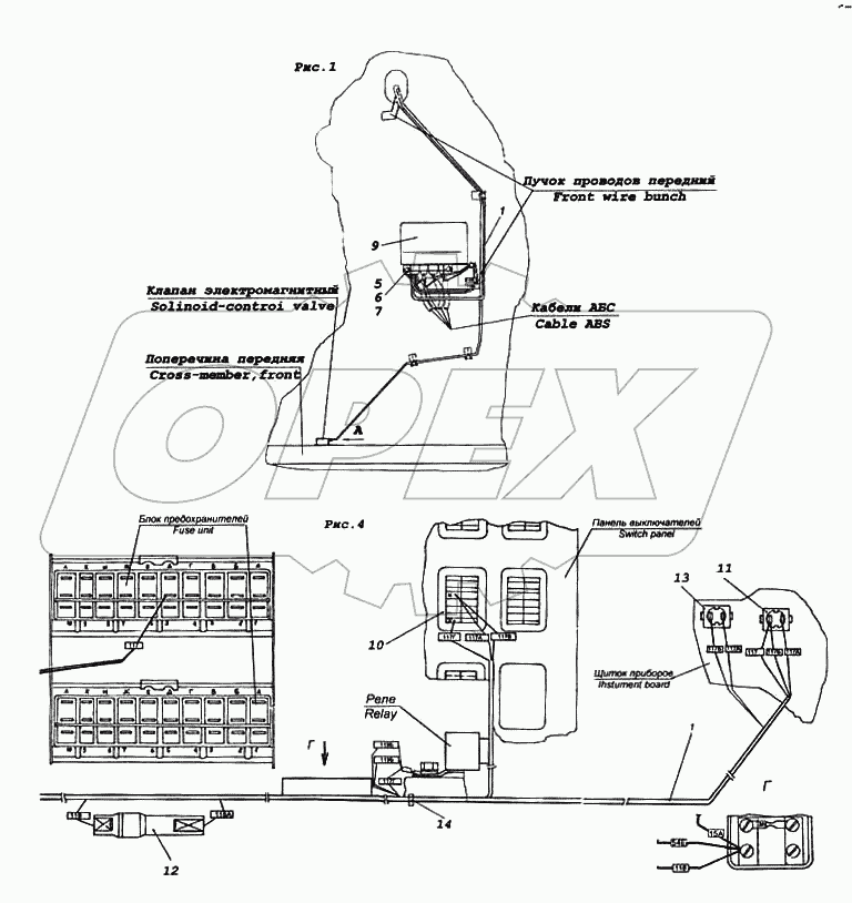 Установка электрооборудования АБС