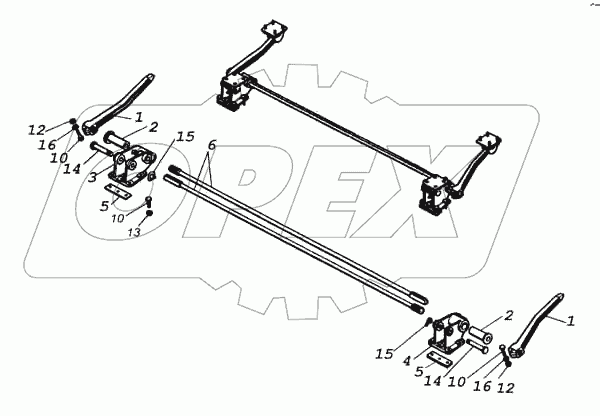 Переднее крепление и механизм уравновешивания кабины