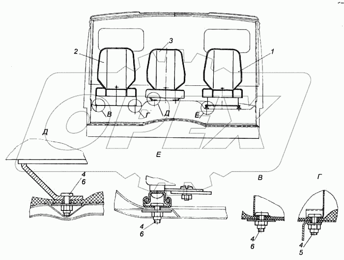 Установка сидений