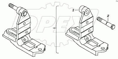 Корпус запора кабины правый