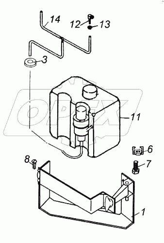 Установка омывателя электрического