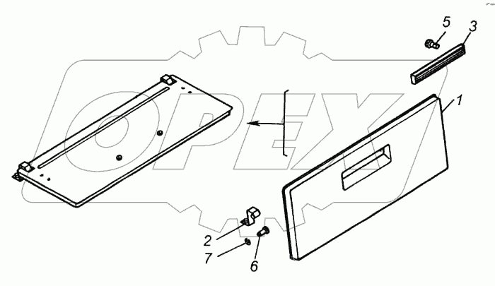 Дверка вещевого ящика
