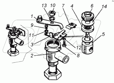 Кран отопления