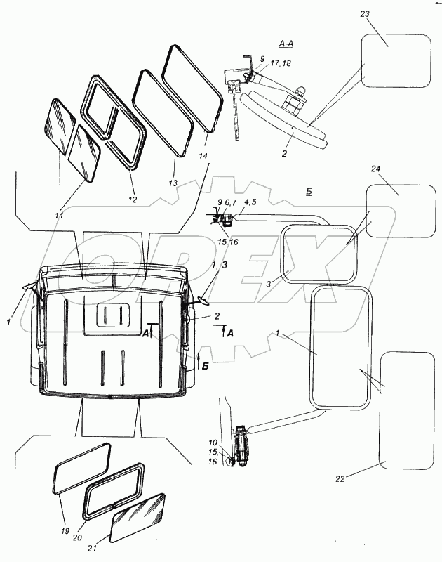 Установка зеркал заднего вида
