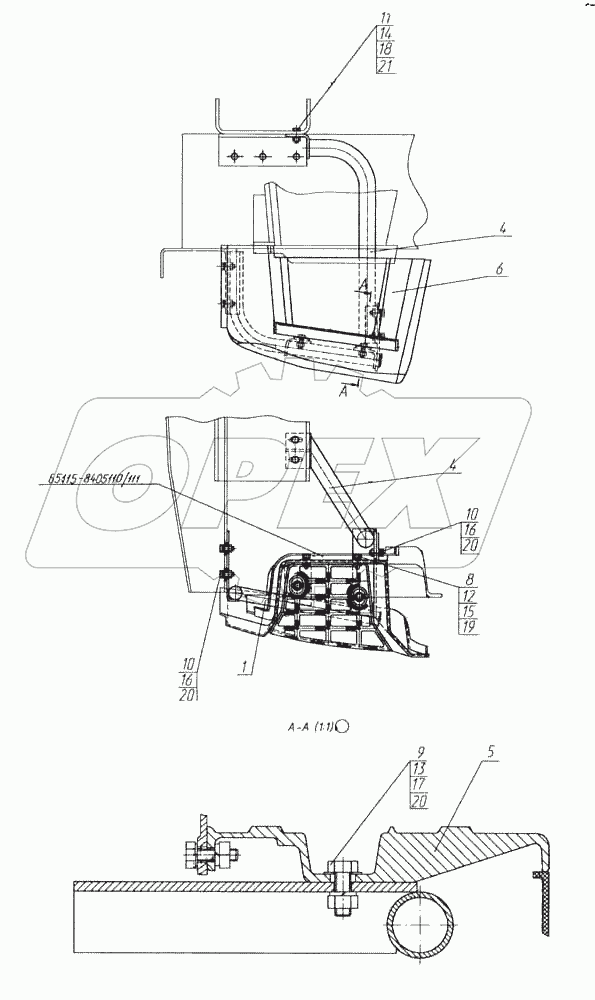 Установка нижней подножки правая/левая