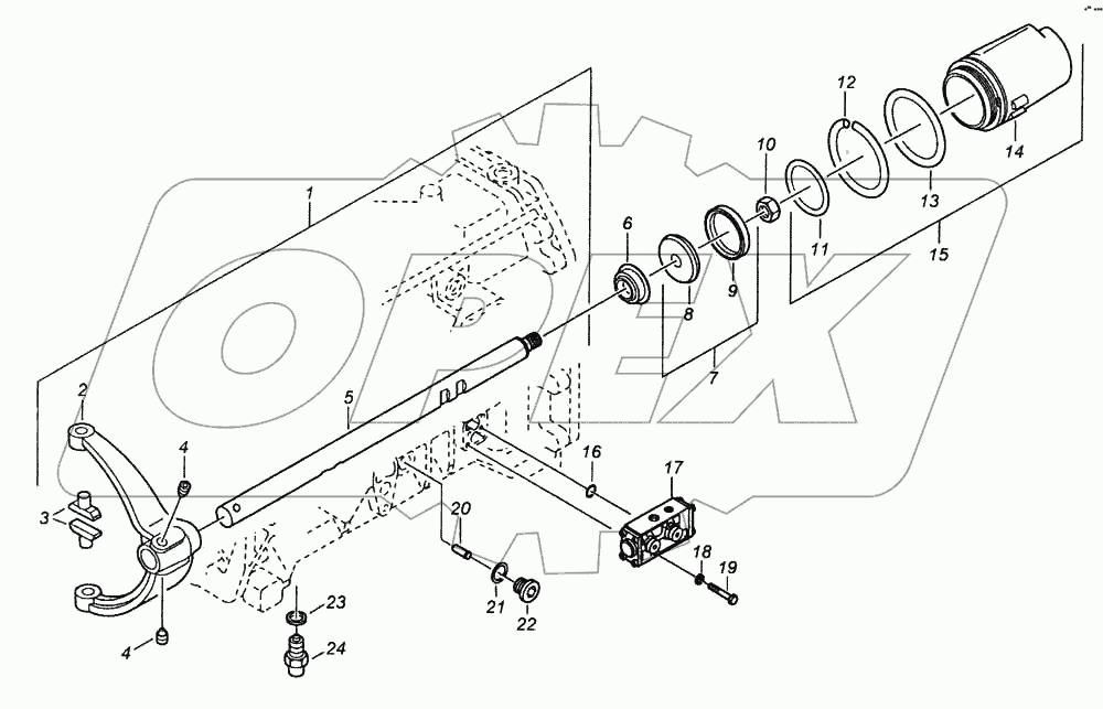 Механизм управления демультипликатором