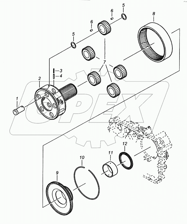 Привод планетарной передачи