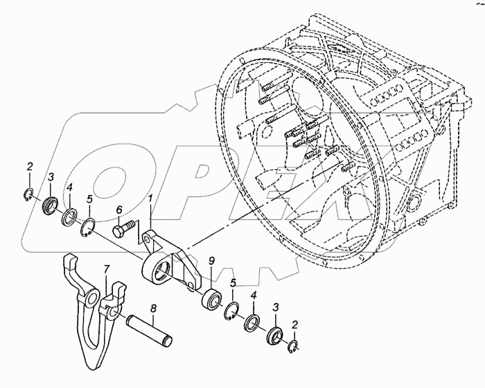 Вилка выключения сцепления