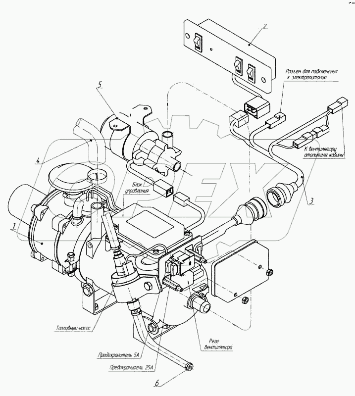 Комплектация подогревателя 14ТС-10