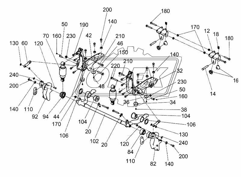 0000-5000003 Установка элементов подвески кабины на кабину