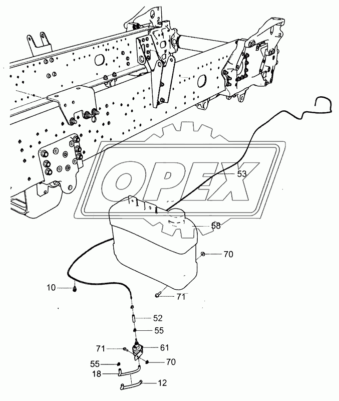5490-8106002 Установка автономного топливного бачка