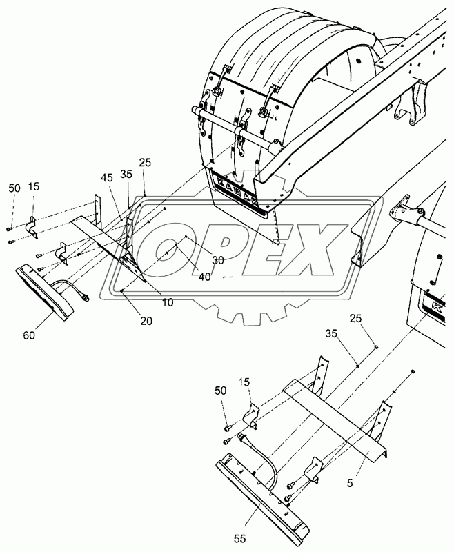 5490-3716002-80 Установка задних фонарей