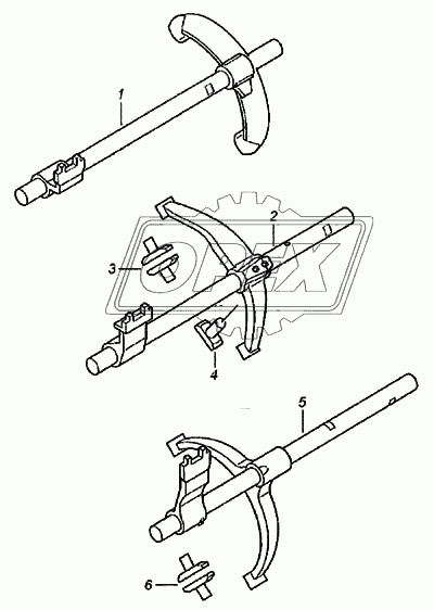 Штоки вилок переключения передач