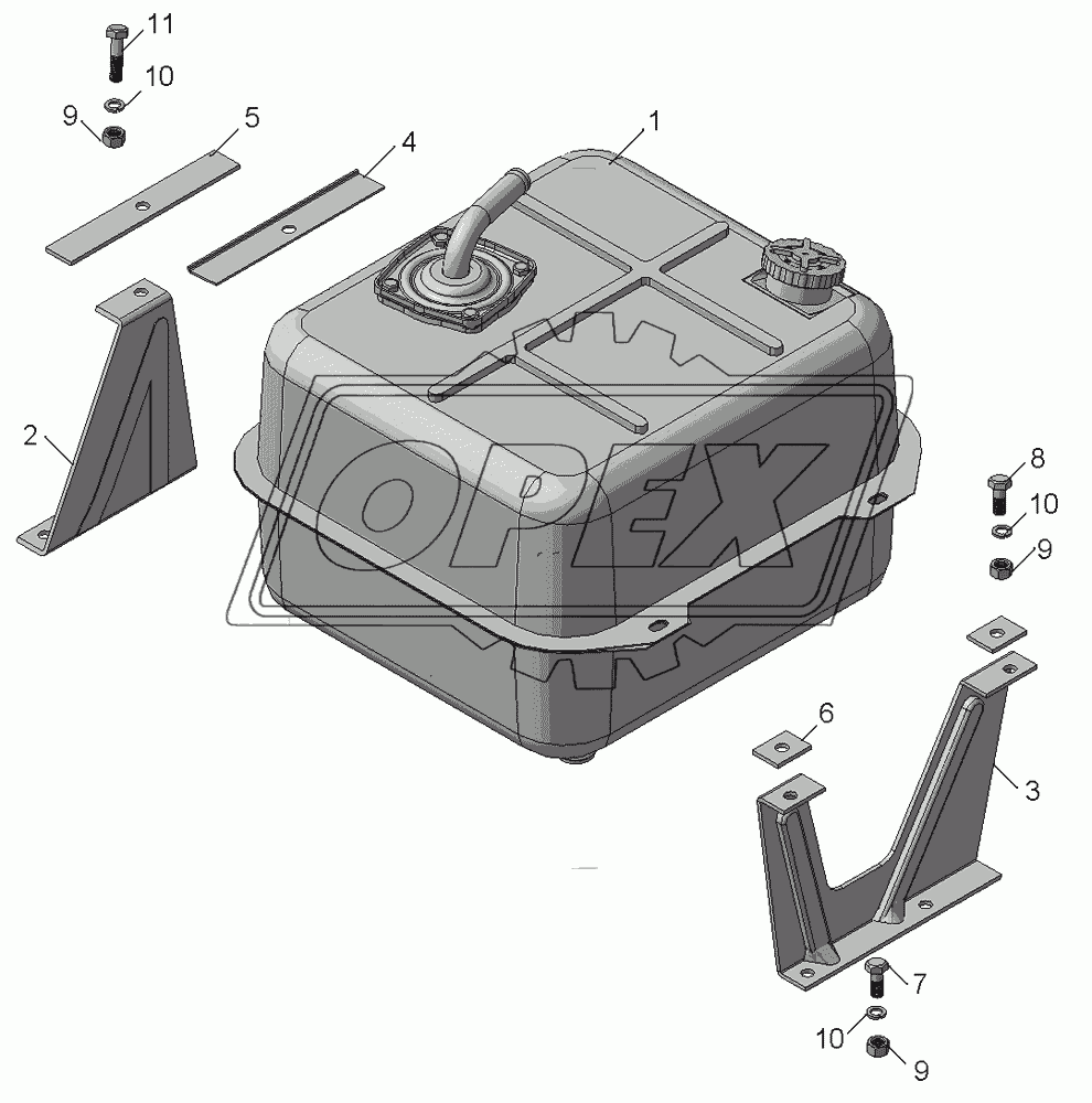 5511-8608001-10 Установка бака масляного