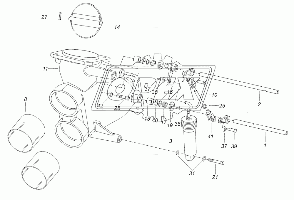 65115-1203035-10 Коробка переключения газов