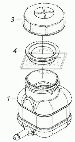 5320-1602560 Бачок главного цилиндра привода сцепления