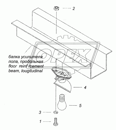 5320-3715001 Установка подкапотной лампы